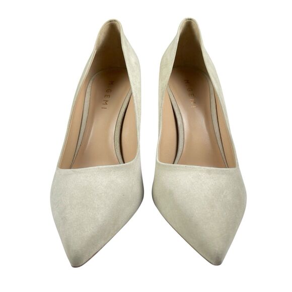 M.Gemi Women's Pumps US 9.5/EU 40.5 Taupe Suede Pointed Toe Stiletto Heels Italy - Picture 4 of 15